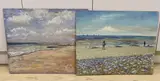 View from Hove towards Southwick and Shoreham by Michael John Blaker, oil, sold Jan 2024