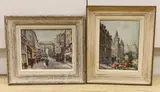 Parisian street scenes by André Michel, oil, sold Jan 2024