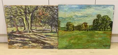 Ellington Park by Michael John Blaker, oil, sold Jan 2024