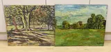Ellington Park by Michael John Blaker, oil, sold Jan 2024
