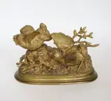 A French gilt bronze group of two birds by Ferdinand Pautrot, bronze, sold Jan 2024