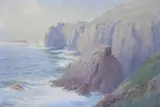 Coastal landscape by G. E. Treweek, watercolour, offered Dec 2023