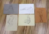 Untitled by Clifford Eric Martin Hall, ink and pencil, offered Dec 2023