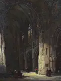 Untitled by Johannes Bosboom, oil on board, sold Dec 2023