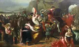 The Conquering Hero by Frederick Cowie, oil on canvas, offered Dec 2023