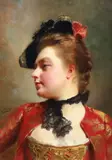 La Torcque Noire by Gustav Jean Jacquet, oil on panel, sold Dec 2023