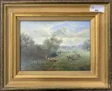 Warren Hills, Nr Loddon, Norfolk by John Edmund Mace, oil on board, sold Apr 2024