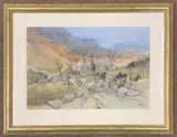 Welsh Farm by Malcolm Edwards, watercolour, sold Apr 2024