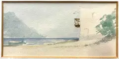 Indistictly initialed lower right by Hugh Casson, watercolour, sold Apr 2024