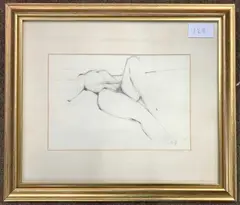 Female nude study by Maurice Feild, pencil on paper, sold Apr 2024