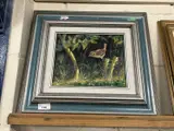 Garden bird study by Kenneth Grant, oil on canvas, sold Apr 2024