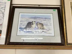 Artic Foxes by David Shepherd, pencil, sold Apr 2024