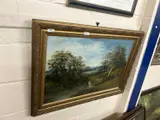 Rural landscape scene by James Wallace, oil on canvas, sold Apr 2024