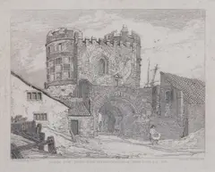 North Side, South Gate, Yarmouth, Norfolk by John Sell Cotman, etching, sold Mar 2024