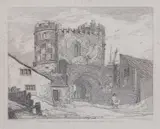 North Side, South Gate, Yarmouth, Norfolk by John Sell Cotman, etching, sold Mar 2024
