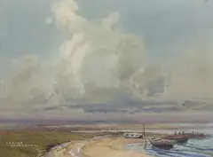 Blakeney by Gerald Ackermann, watercolour, sold Mar 2024