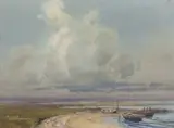 Blakeney by Gerald Ackermann, watercolour, sold Mar 2024