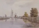 Kendal Dyke by William Edward Mayes, watercolour, sold Mar 2024