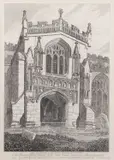 Walpole St Peter, South Porch of Church by John Sell Cotman, 1818, engraving, offered Mar 2024