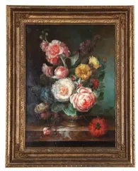 Still life with flowers by Emillio Greco, oil on board, sold Mar 2024