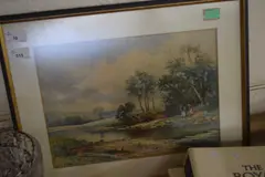 A landscape by John Bates Noel, watercolour, sold Mar 2024
