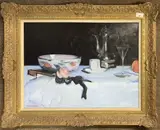Still Life by Tom Flanagan, oil on board, sold Mar 2024