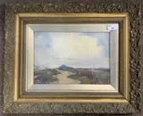 Landscape / Moorland by William Banbury, oil on board, sold Mar 2024