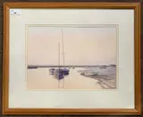 Quiet Evening Blakeney Creek by John Rowbottom, watercolour, sold Mar 2024