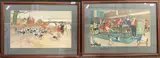The Hunters Breakfast and Fox Hunting Party by Cecil Aldin, 1900, lithograph, offered Mar 2024