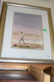 Herding cattle by Shelagh Price, watercolour, sold Mar 2024