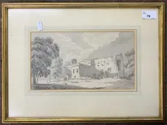 Orwell Church, Suffolk,1796 by Sir George Beaumont, 7th Baronet, watercolour, sold Feb 2024