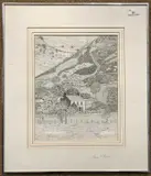 Hartrigg Country House by James Gibson, ink and graphite on paper, sold Feb 2024