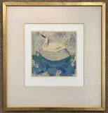 Brown Bird Flying by Anna Pugh, pencil, sold Feb 2024