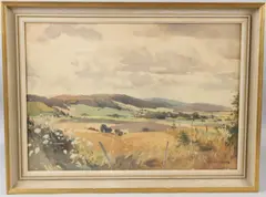 Above Amberley Sussex by Jack Merriott, watercolour, sold Jul 2026