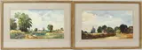 Landscapes two watercolours by James Eatock, watercolor, offered Jul 2026