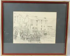 Polperro by Jack Merriott, pencil, offered Jul 2026