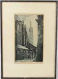 Krakow by Wlodzimierz Zakrzewski, etching, sold Jul 2026