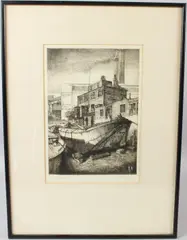 Greenwich by Noël Spencer, etching, sold Jul 2026