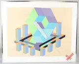 Abstract composition screenprint 4/100 by Michael Challenger, screenprint, offered Jul 2026