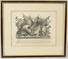 March to Finchly Subscription by William Hogarth, engraving, sold Jul 2026