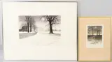 Petworth Park by Kathleen Caddick, etching, sold Jul 2026