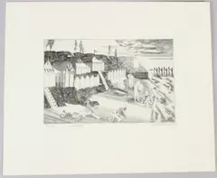 Clacton by Edward Bawden, etching, sold Jul 2026