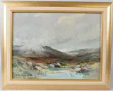 Untitled by Harry Edmunds Crute Moorland landscape, oil on board, sold Jun 2026