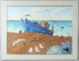 Beach Hauling Hastings by Anne-Catherine Phillips, oil on canvas, sold Jun 2026