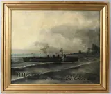 HMS Obdurate Captured Submarine during the Great War by W Reid, oil on canvas, sold Jun 2026