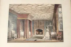 Stately home interiors including Haddon by Joseph Nash, watercolor, offered Jun 2026