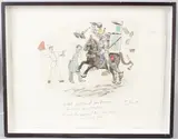 The Battle of San Romano by Chris Or, ink and watercolour, offered Jun 2026
