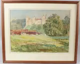 View of a castle by Henley G. Curl, watercolor, offered Jun 2026