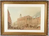 Town centre with street market by Paul Braddon, watercolour, offered Jun 2026
