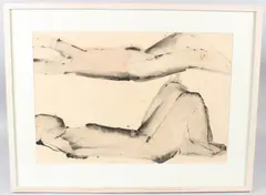 Figure studies St Ives1992 by John Emanuel, ink and watercolour, sold Jun 2026